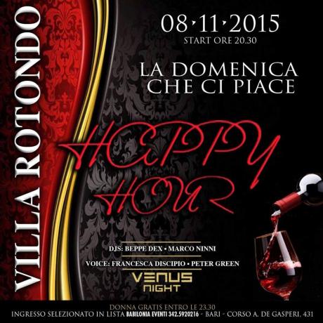 L'happy Hour Della Domenica Che ci Piace Villa Rotondo by Venus Night
