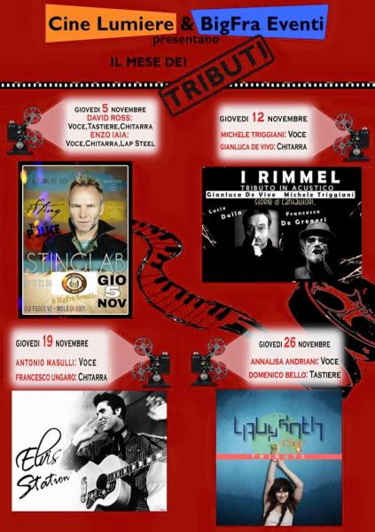 Cine Lumière & BigFra Eventi presentano "I RIMMEL" (mola di Bari)