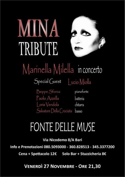 MINA tribute con MARINELLA MILELLA e la sua Band alla FONTE DELLE MUSE