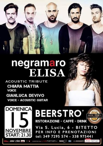 Negramaro & Elisa - Tributo in Acustico at Beerstro' (Bitetto)