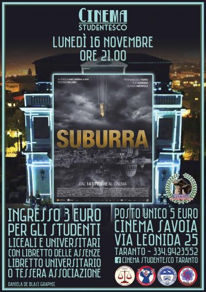 "Suburra" in rassegna al Cinema Savoia
