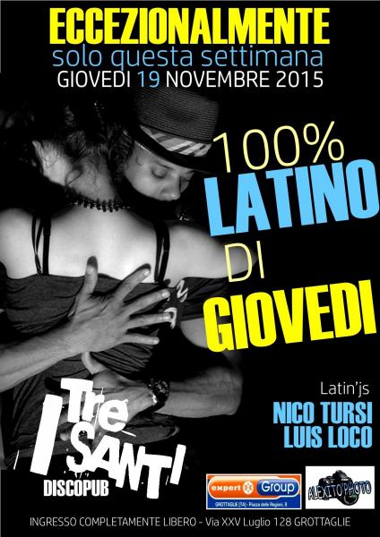 ECCEZIONALMENTE questa settimana GIOVEDI LATINO
