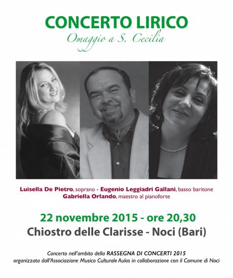 CONCERTO LIRICO - Omaggio a S. Cecilia