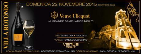 Domenica 22 VEUVE CLICQUOT NIGHT a Villa Rotondo