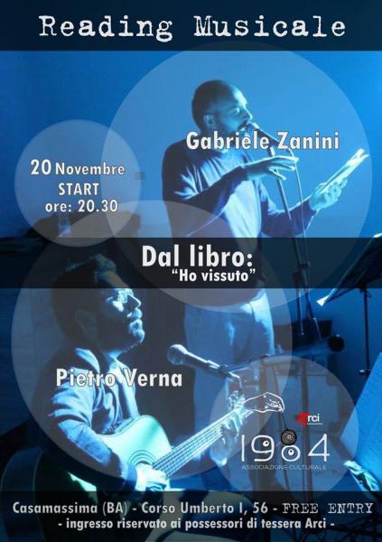 Reading Musicale : HO VISSUTO (Gabriele Zanini e Pietro Verna)