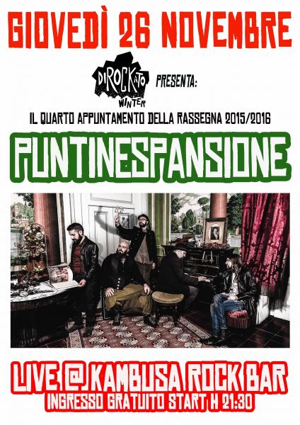 DIROCKATO WINTER presenta: "PUNTINESPANSIONE live at KAMBUSA ROCK BAR"