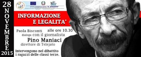 Informazione e Legalità. Incontro con Pino Maniaci, direttore di Telejato