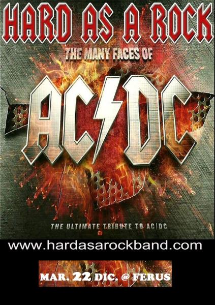 AC/DC tribute live con gli " HARD AS A ROCK " per la settimana " NO STOP LIVE @ FERUS "