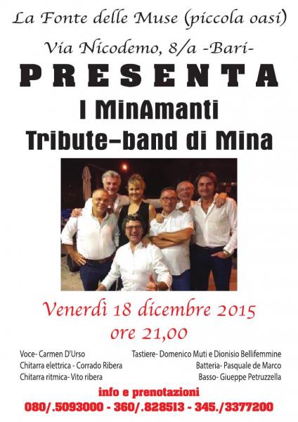 GRANDE TRIBUTO A "MINA" con la Cover Band "I MinAmanti! alla FONTE DELLE MUSE di Bari.