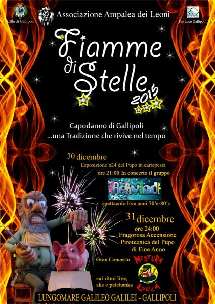 Ritorna "Fiamme di Stelle": a Gallipoli, il Capodanno è arte musica e tradizione.