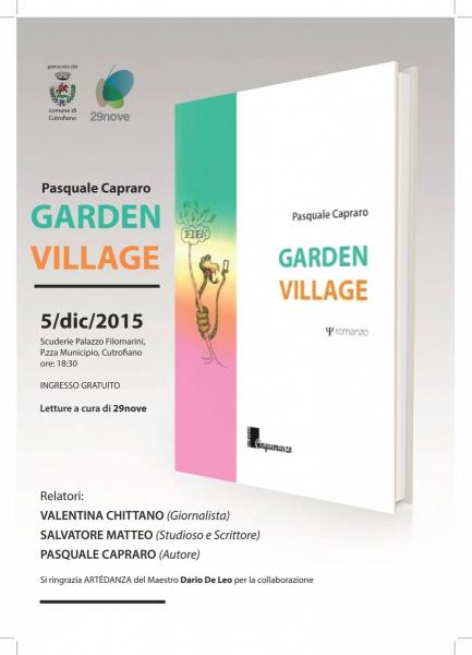 Presentazione  impresa culturale "29nove" e "Garden Village" di Pasquale Capraro