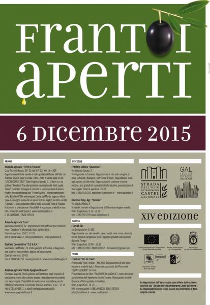 Frantoi Aperti.             Domenica 6 Dicempre 2015