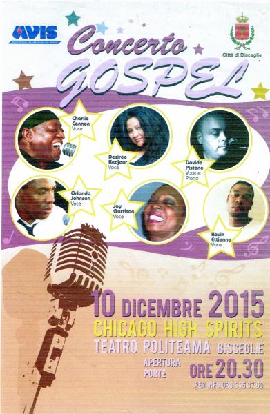 Gli spirituals e i gospel dei Chicago High Spirits per l’AVIS di Bisceglie