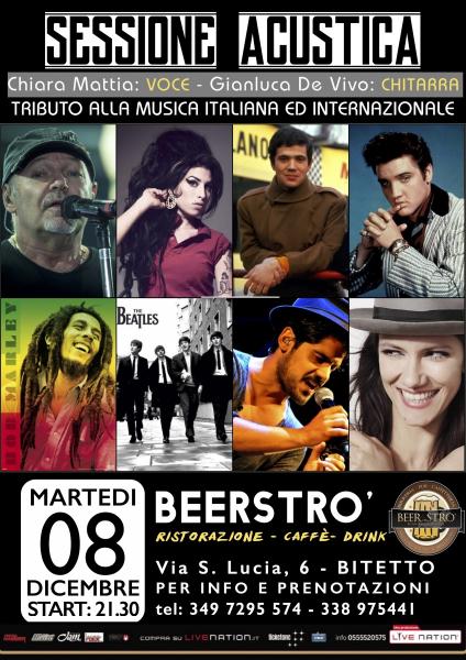 Tributo alla musica italiana ed internazionale (Acoustic Session) al Beerstrò Bitetto