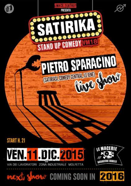 SATIRIKA con PIETRO SPARACINO live show