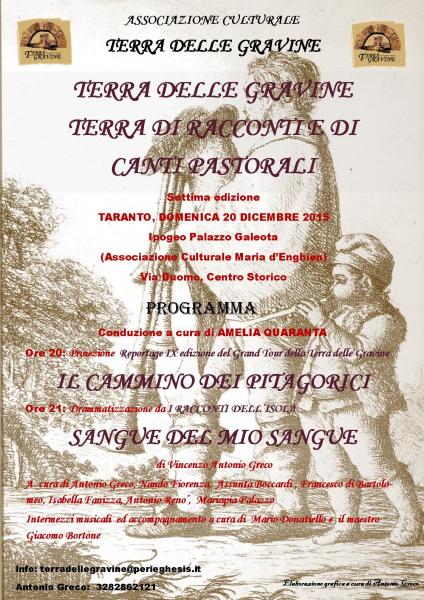 Terra delle Gravine, Terra di Racconti e di Canti Pastorali
