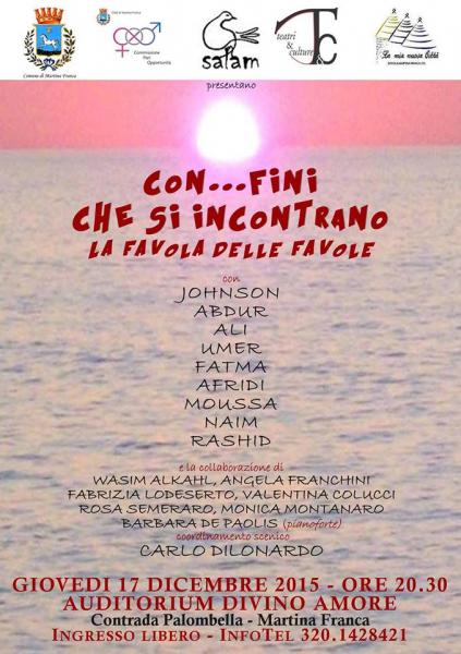"Con...fini che si incontrano": lo spettacolo teatrale dei richiedenti asilo dello SPRAR di Martina Franca