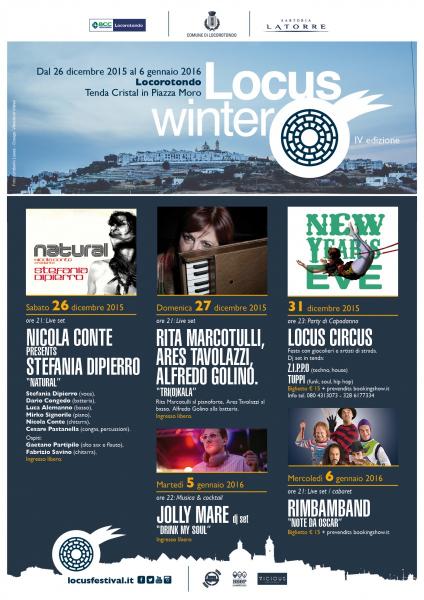 Locus Winter 2015: Party di fine anno LOCUS CIRCUS Dj set in tenda: Z.I.P.P.O e TUPPI