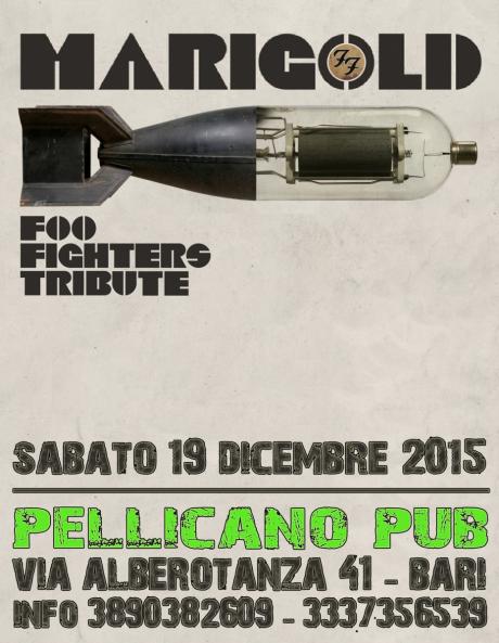 Marigold live al Pellicano - The Foo Fighters Tribute - sabato 19/12/2015