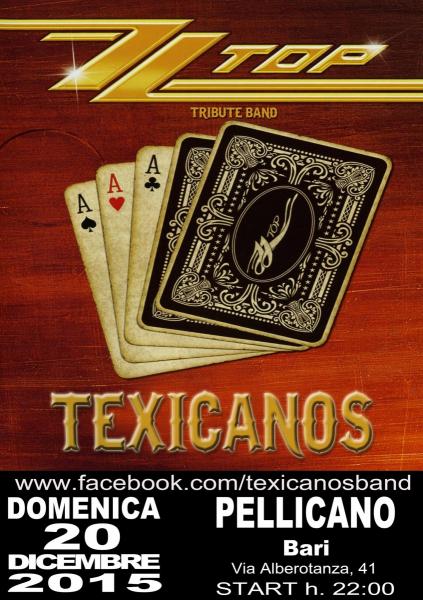 ZZ TOP Tribute Night with TEXICANOS al PELLICANO PUB, Bari (BA)