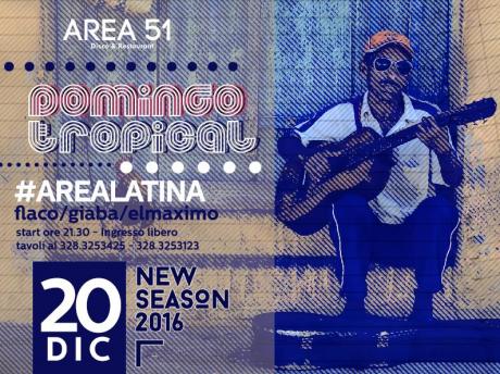 Torna "Domingo Tropical", all'Area51 si balla latino con Flaco, Giaba ed ElMaximo