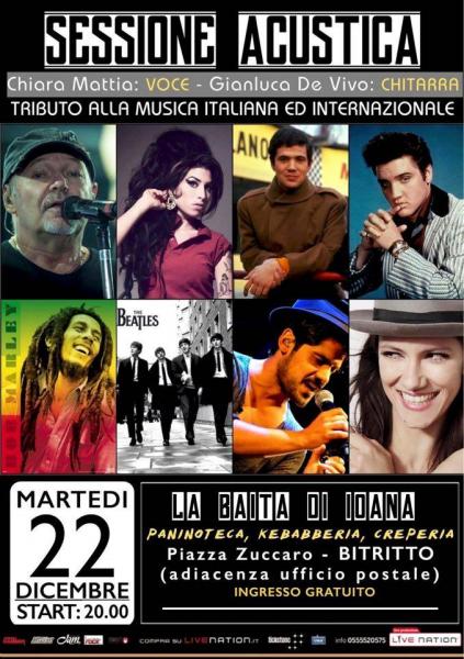 Tributo alla musica italiana ed internazionale (Acoustic Session) al Beerstrò Bitritto