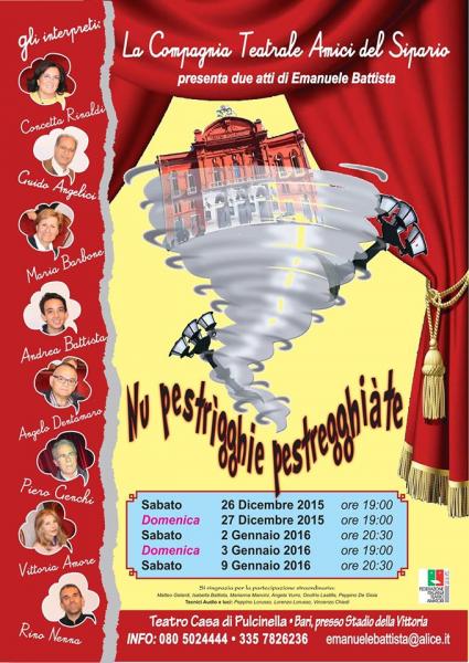 Commedia in dialetto barese  - Nu pestrìgghie pestregghiàte
