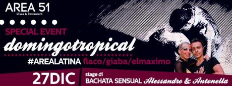 La domenica latina dell'Area51 raddoppia: stage di bachata senusal e musica da ballare in pista