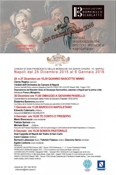 Festival Internazionale del '700 Musicale Napoletano Xviedizione Natale 2015