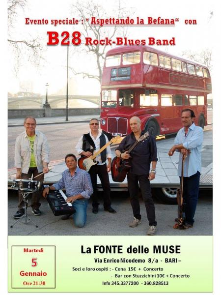 Aspettando la BEFANA Concerto della Super Band "B-28"alla FONTE DELLE MUSE.