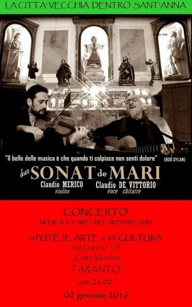 “Sonat de Mari” - Concerto per violino e chitarra di e con Claudio Merico e Claudio De Vittorio