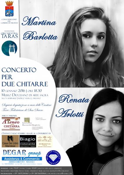 Serata di Gala - Concerto per due chitarre a cura di Martina Barlotta e Renata Arlotti