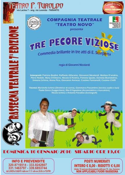 TRE PECORE VIZIOSE - Commedia brillante in tre atti