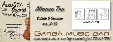 Note elettro-acustiche e cover con gli Almeno Tre al Gargà