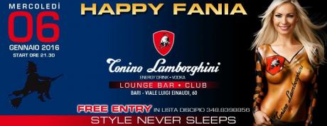 Mercoledì 6 Gennaio 2016 Happy Fania al Tonino Lamborghini FREE ENTRY in Lista DISCIPIO