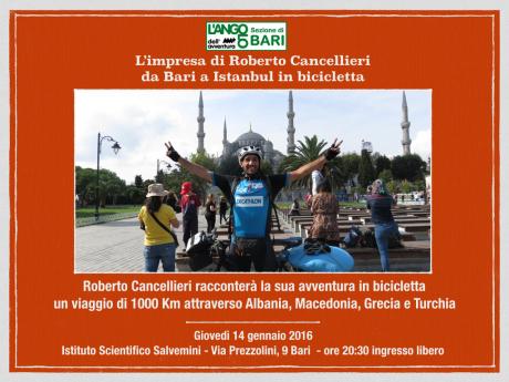 L'impresa di Roberto Cancellieri: da Bari ad Istanbul in Bici