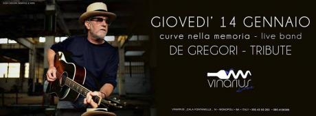 Giovedi 14 Gennaio sul palco del Vinarius tributo De Gregori "Curve nella memoria"