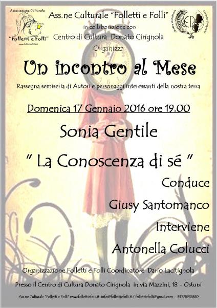 Un Incontro al Mese con Sonia Gentile