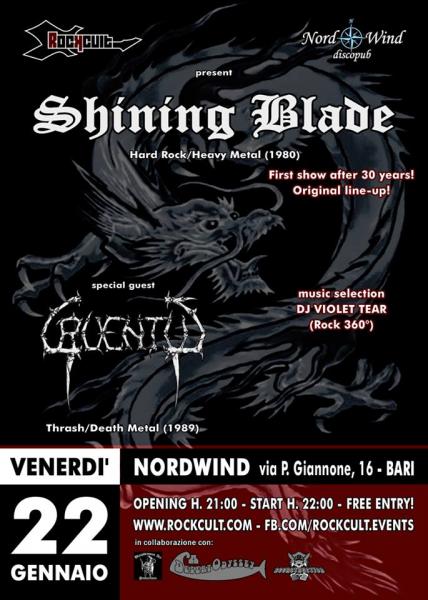 Shining Blade (Reunion) + Cruentus in concerto al Nord Wind discopub