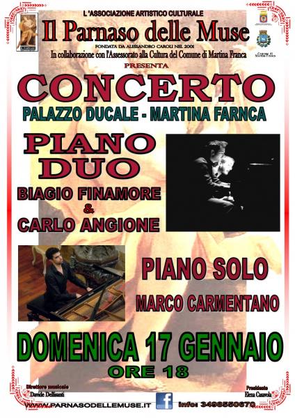 Piano Duo: Biagio Finamore e Carlo Angione / Piano Solo: Marco Carmentano