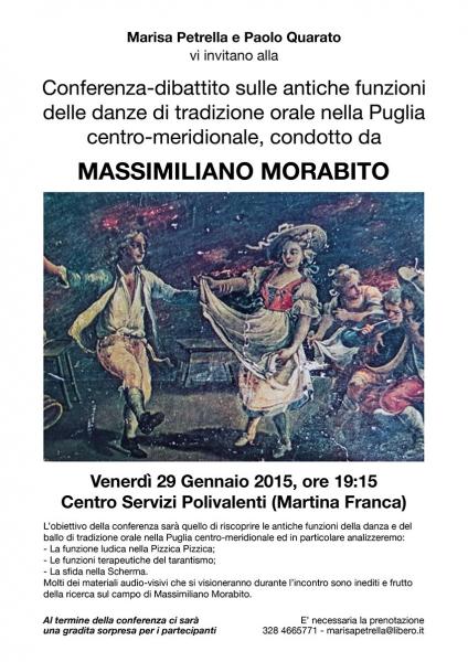 Conferenza Sulle Antiche Funzioni Delle Danze di Tradizione Orale Nella Puglia Centro-meridionale