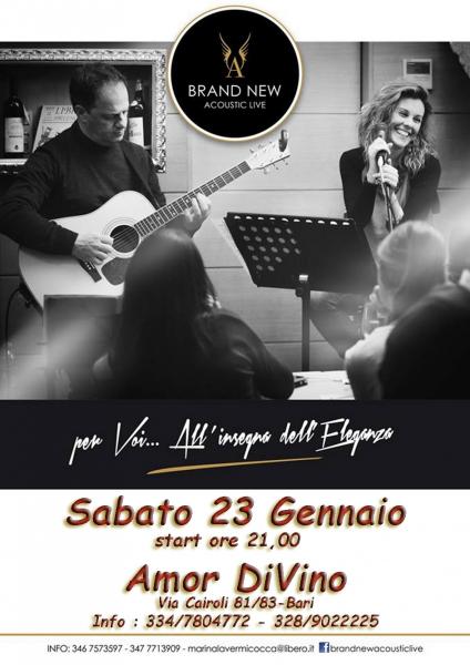 "Brand New Acoustic Live" at Amor DiVino-Bari