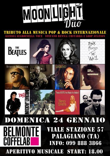 Aperitivo musicale al "Belmonte Caffelab" con i Moonlight Duo