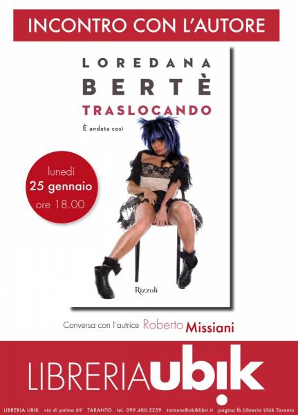 Loredana Bertè si racconta alla libreria Ubik di Taranto