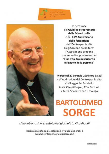 Il gesuita Bartolomeo Sorge a Pozzuoli:  una testimonianza sul fine-vita, tra misericordia e rispetto della persona