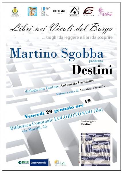 MARTINO SGOBBA presenta DESTINI 3 Appuntamento LIBRI NEI VICOLI DEL BORGO WINTER