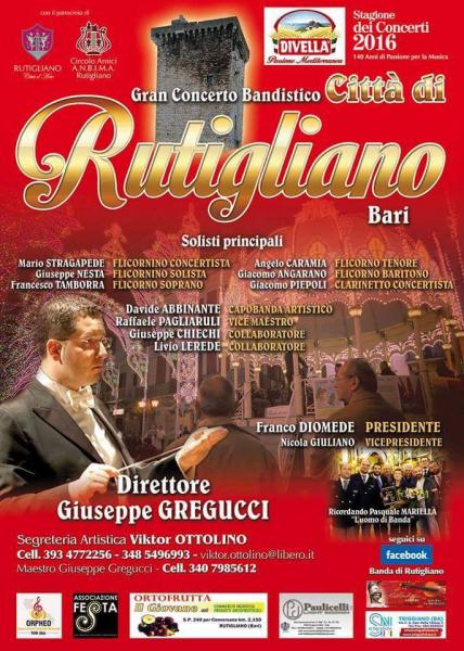 Il Gran Concerto Bandistico "CITTA' DI RUTIGLIANO" alla FIERA DEL FISCHIETTO