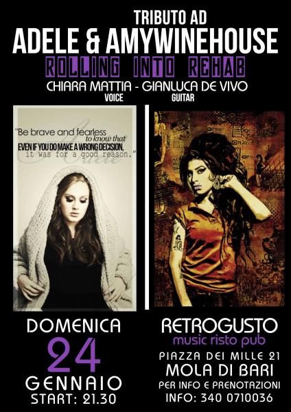 AmyWinehouse & Adele (Acoustic Tribute) @ Retrogusto (Mola di Bari)
