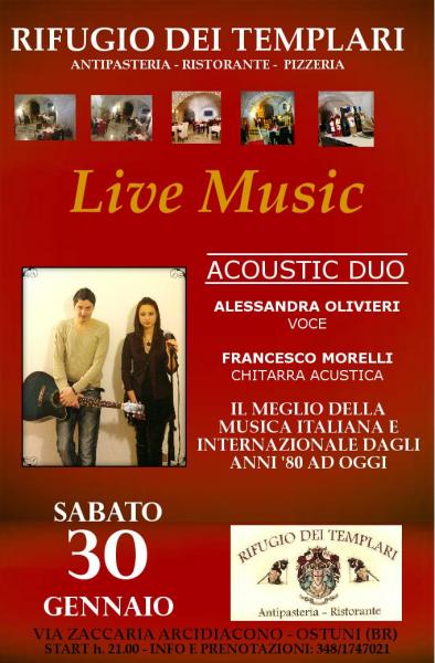 Acoustic Duo dal vivo al Rifugio dei Templari