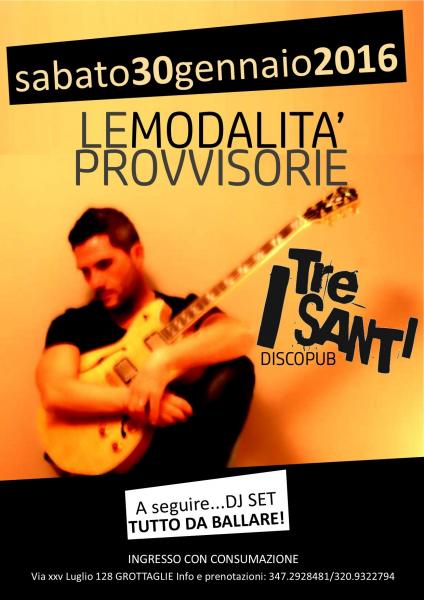 Le Modalità Provvisorie live Concert